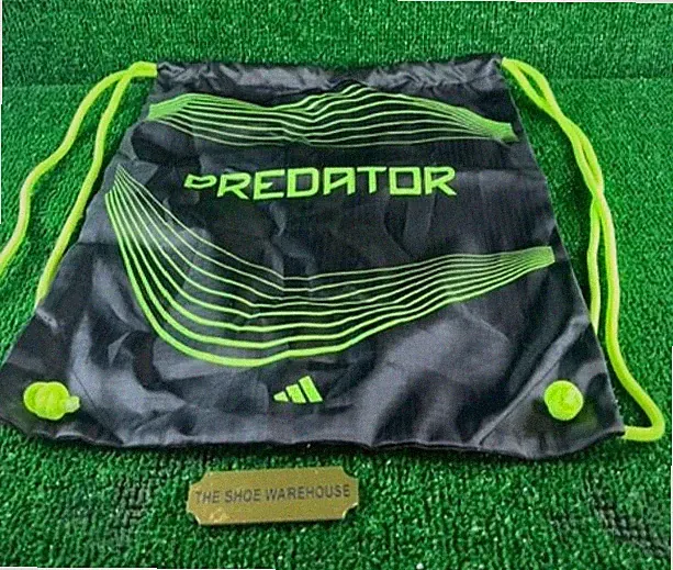 Adidas Predator Soccer Cleat Drawstring Black Storage Gym Bag 15.5"x12.5" NEW
