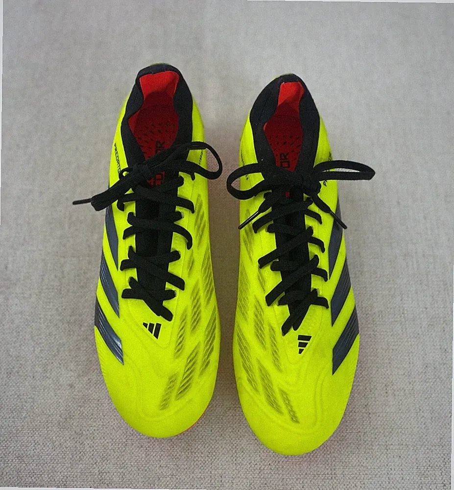 Adidas Predator Soccer Cleats Mens 6.5 Neon Yellow Firm Ground Lace Athletic