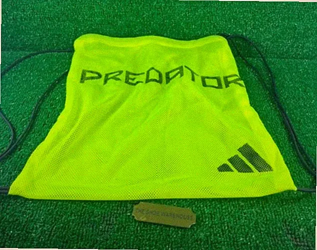 Adidas Predator Soccer Football Neon Green Cleats Drawstring Backpack Bag