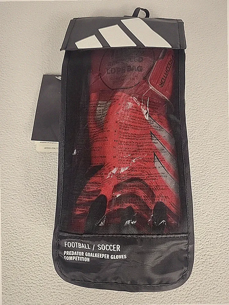 Adidas Predator Soccer Goal Keeper Gloves Men's Size 7 Red White URG 2.0 JH3821