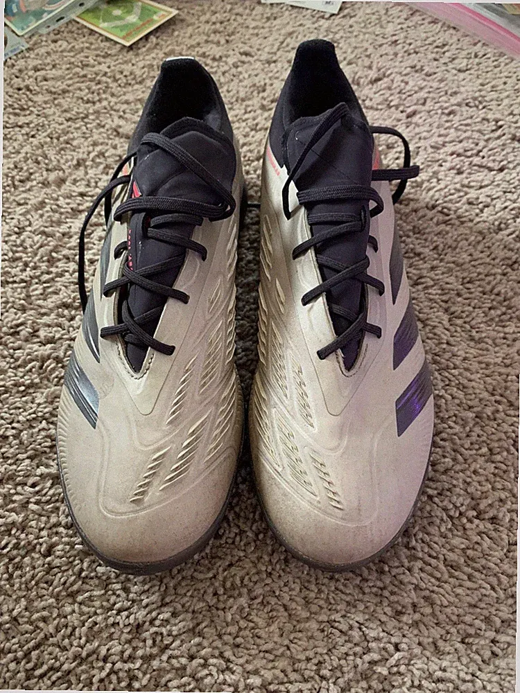 adidas predator turf cleats grey and black