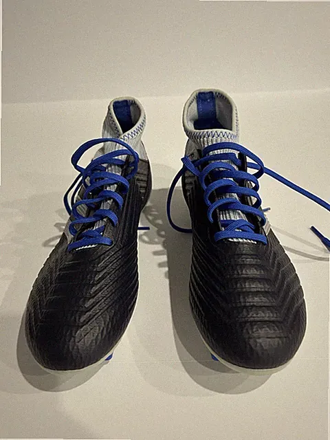 adidas Predator Women's Soccer Cleats Black Blue FX6987 Medium Width US 7.5