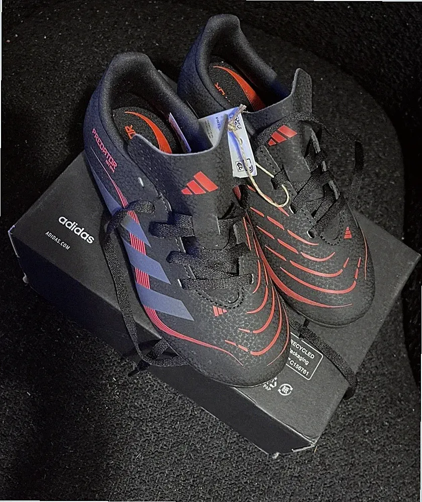 adidas Predator Youth Soccer Cleats Black for Youth Players Soccer Footwear
