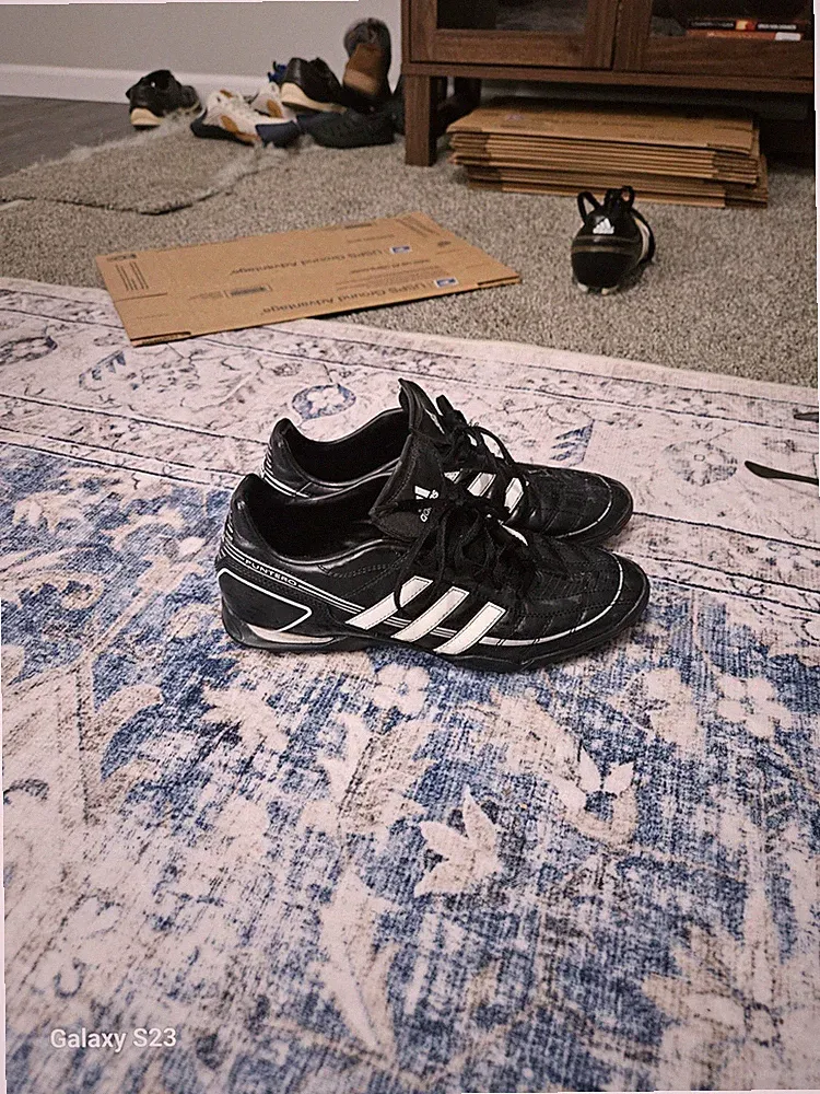 Adidas Puntero TF Turf Soccer Shoes Black White G42042 Men's Size 8 Cleats