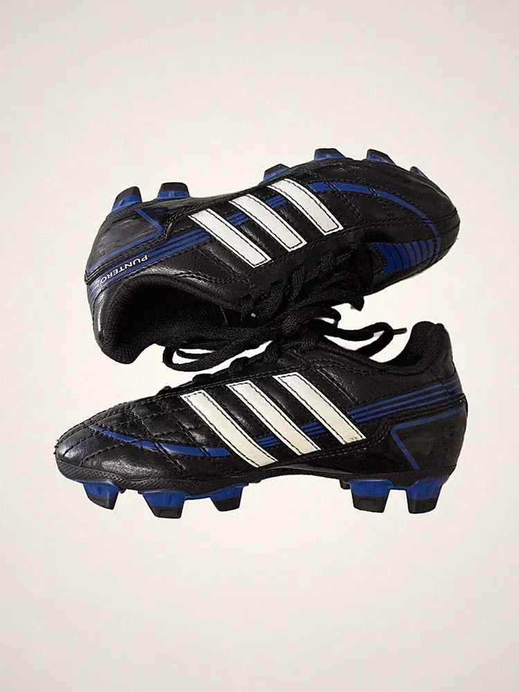 Adidas Puntero VI Little Boys Soccer Cleats Black Blue White Size 11K