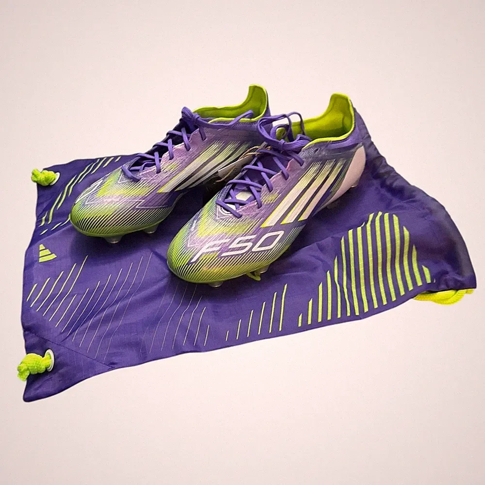 Adidas Purple Green F50 Elite Soft Ground Soccer Cleats Sneakers Size 6
