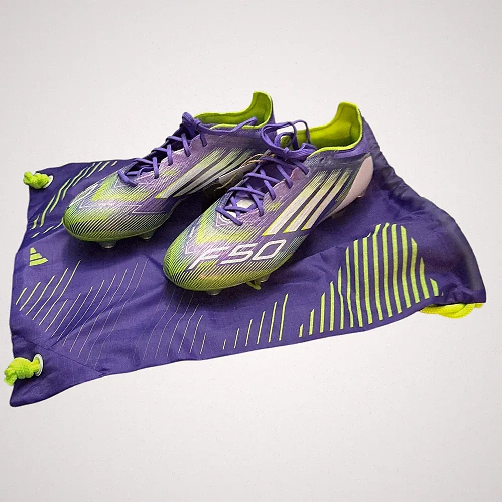 Adidas Purple Green F50 Elite Soft Ground Soccer Cleats Sneakers Size 6