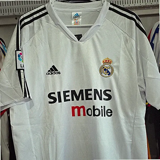 adidas Real Madrid Raúl #7 White/Black/Gold/Red Soccer Jersey Men’s 2XL