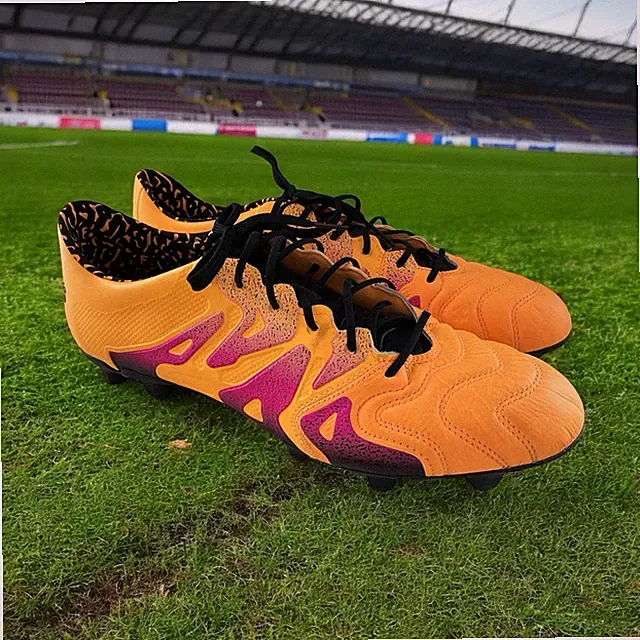 Adidas S74616 X 15.1 FG/AG Leather Men Soccer Cleats Solar Gold Pink Black, 11.5