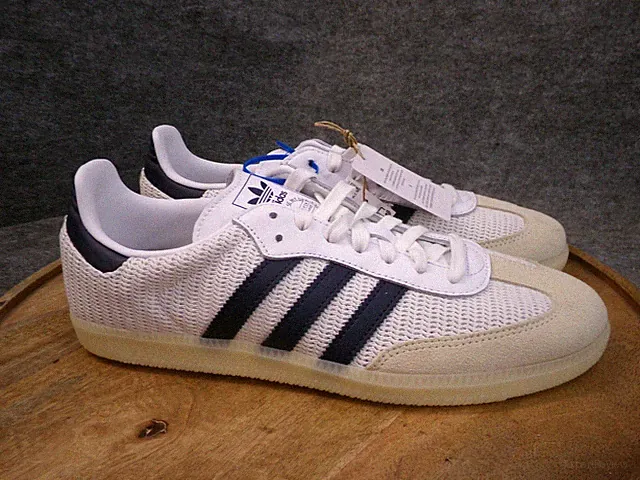 Adidas Samba OG Knitted Mesh White/Night Indigo Mens Size 10 US Shoes JH5633 New