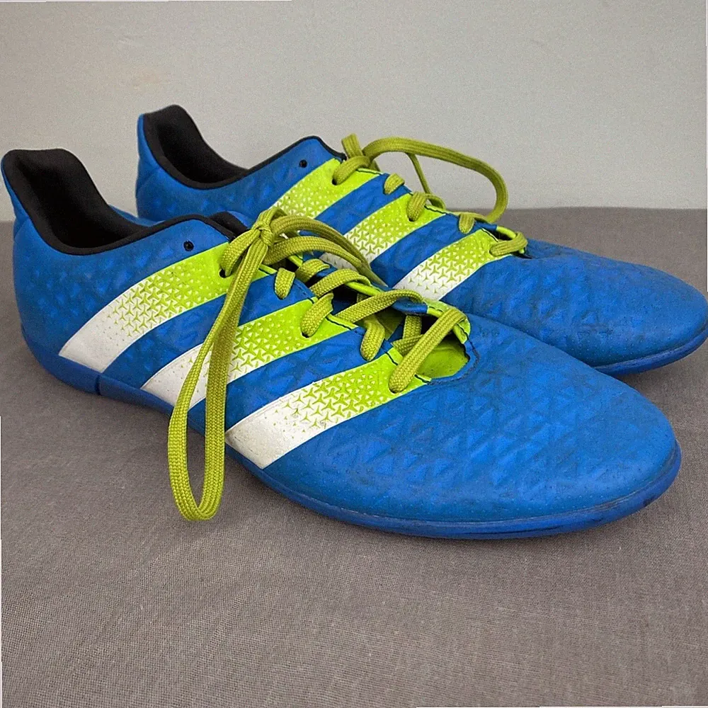 Adidas Shoes Men's / Youth 6 Blue Indoor Soccer Cleats ACE non marking
