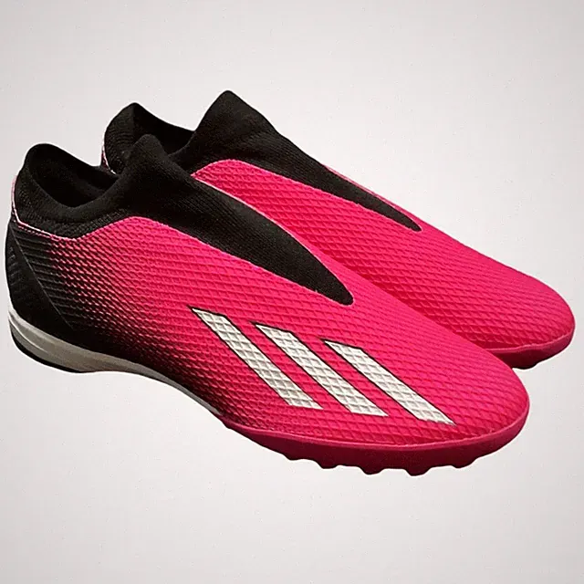 adidas Shoes Mens 11 Pink Black X SPEEDPORTAL.3 Laceless Turf Soccer Mesh NEW