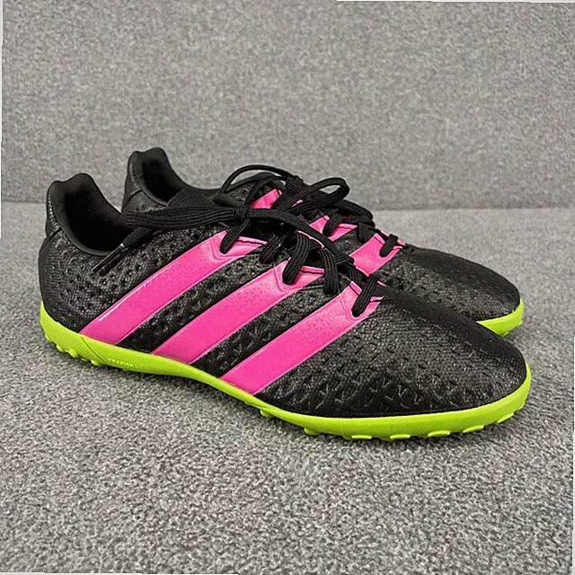 Adidas Shoes Mens Size 6 Black Pink Green Traxion Turf Soccer Cleats AF4985