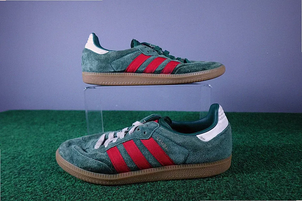 Adidas Shoes Mens Size 8 Green Suede Indoor Soccer Athletic Sneakers IH6829