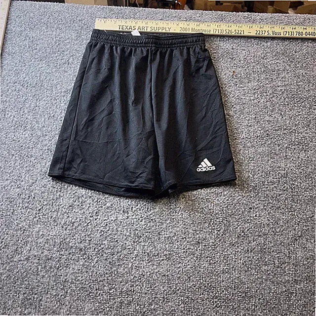 Adidas Shorts Youth Size M Black Athletic Soccer Climalite Lightweight Elastic