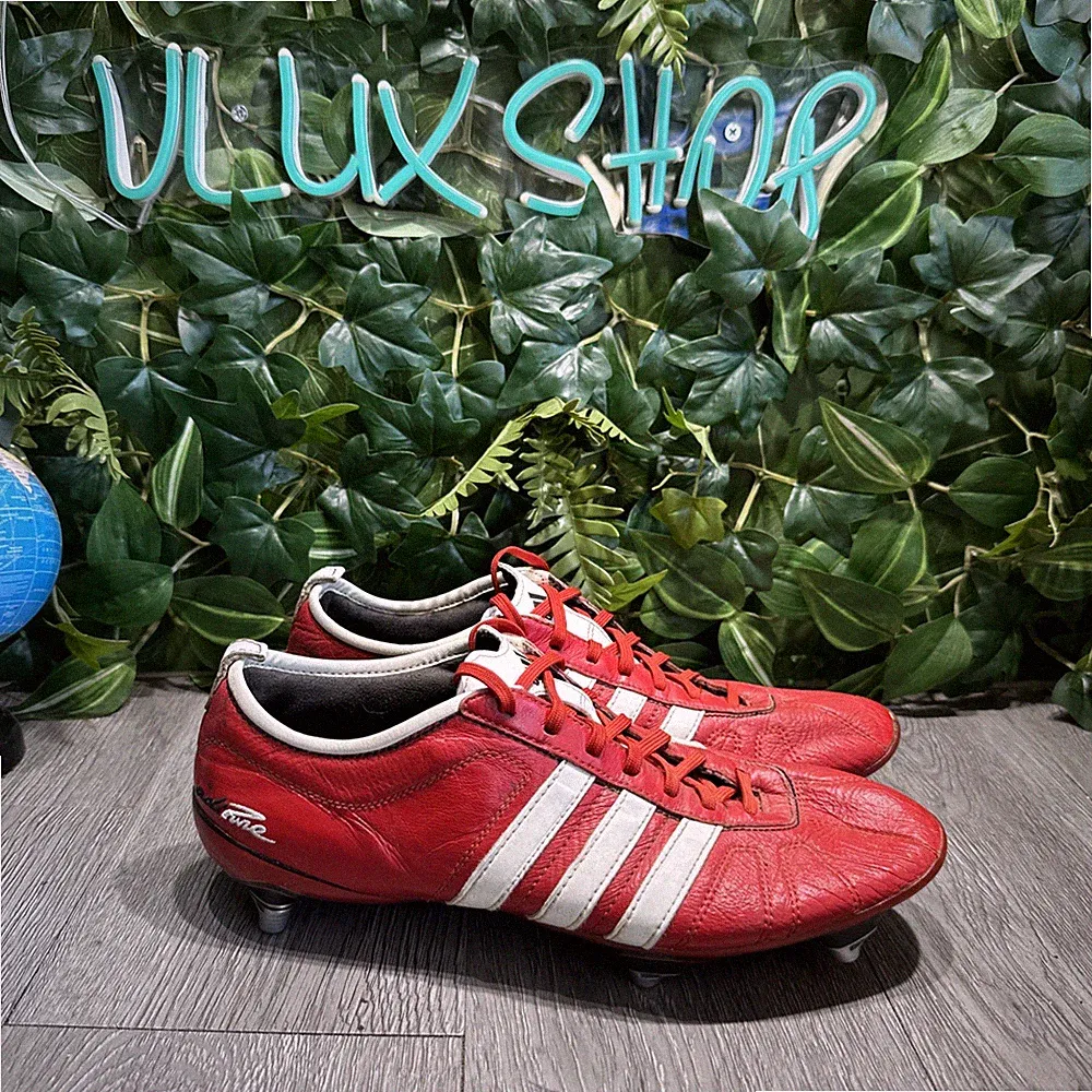 Adidas Size 10 adiPURE IV TRX SG Soccer Cleats Football Red Leather Shoes