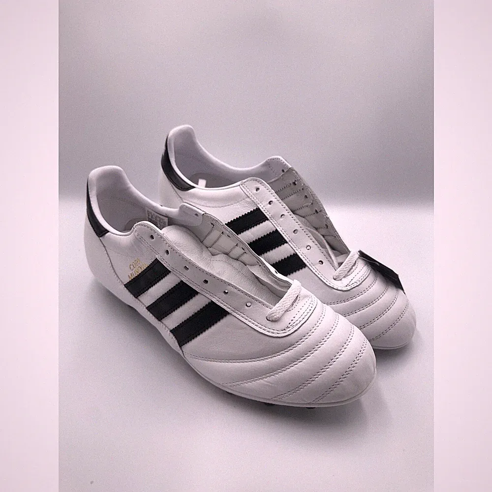 Adidas Size 12.5 Men Copa Mundial Leather Soccer Cleats Shoes White Black ID4050