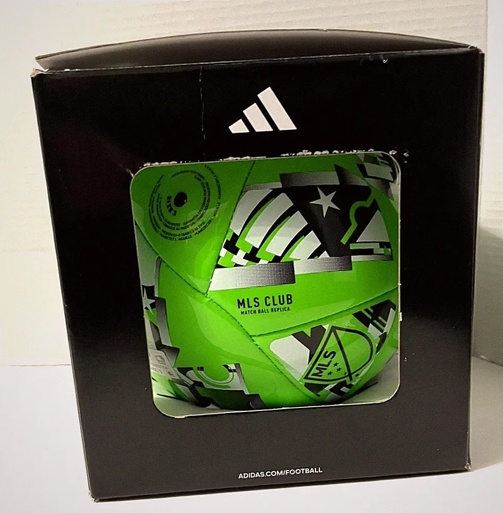 Adidas Size 3 Soccer Ball Green Black White MLS Club Replica Match IP1627