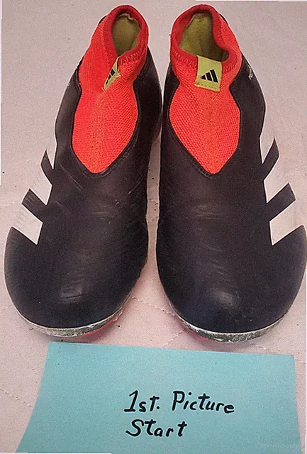Adidas Size : 5.5 Predator League Laceless Turf Black Soccer Shoes