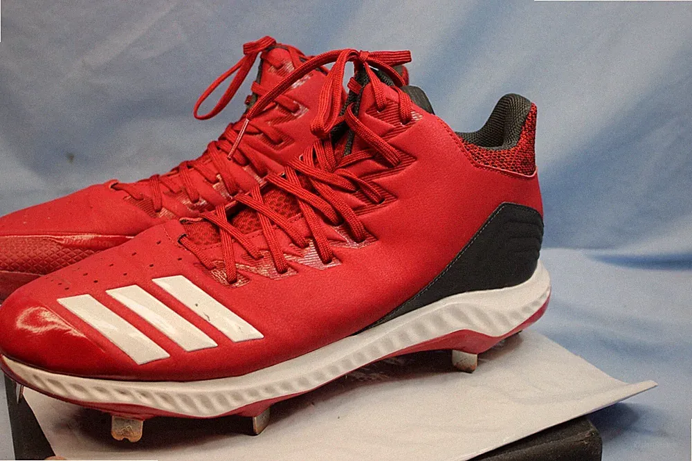 ADIDAS sneaker shoes RED MID TOP Soccer Shoes Cleats SPG 753001 Men's Size 13
