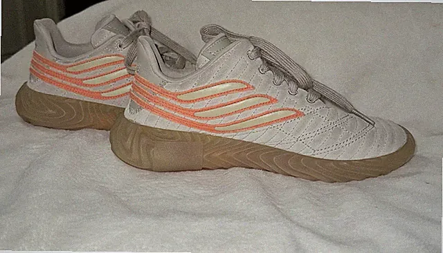 Adidas Sobakov Shoes * Men's * Boys * Grey Suede W Orange * Size 3.5 *