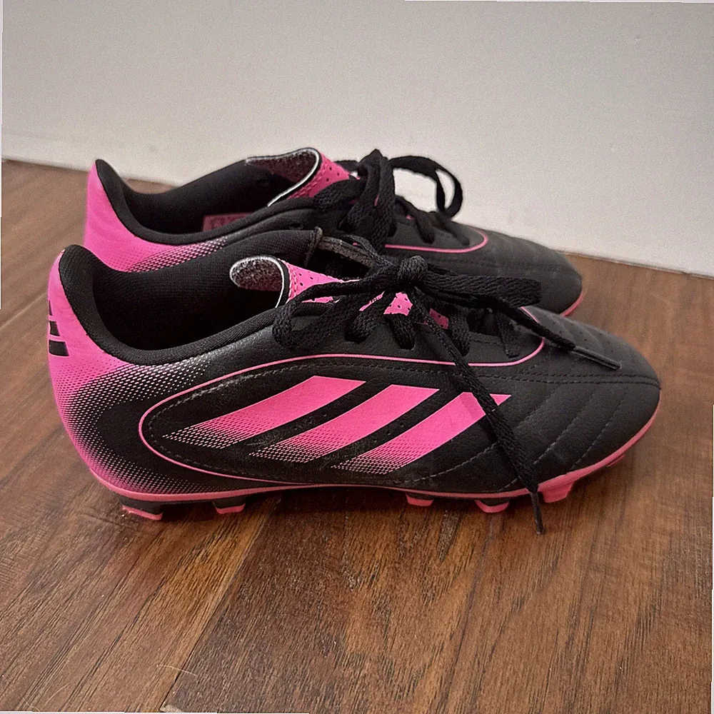 Adidas Soccer Cleat Shoes Youth Girls 2 Goletto Football Pink Black Lace Up Kids