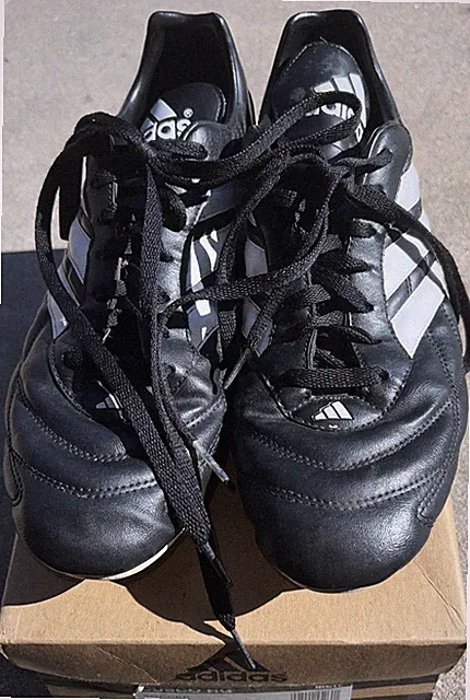 Adidas Soccer Cleats Black & White Hard Ground Size 12