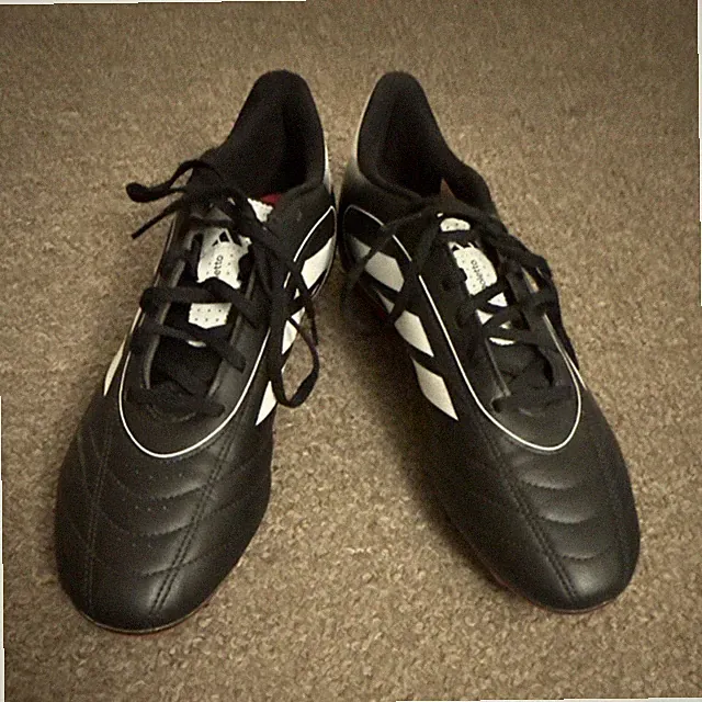 adidas Soccer Cleats Black White Red IH7702 Low Top Rubber