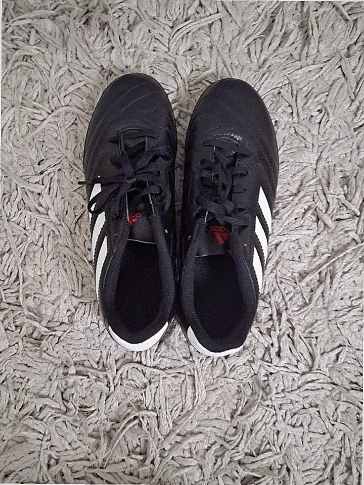 Adidas Soccer Cleats Black with White Stripes