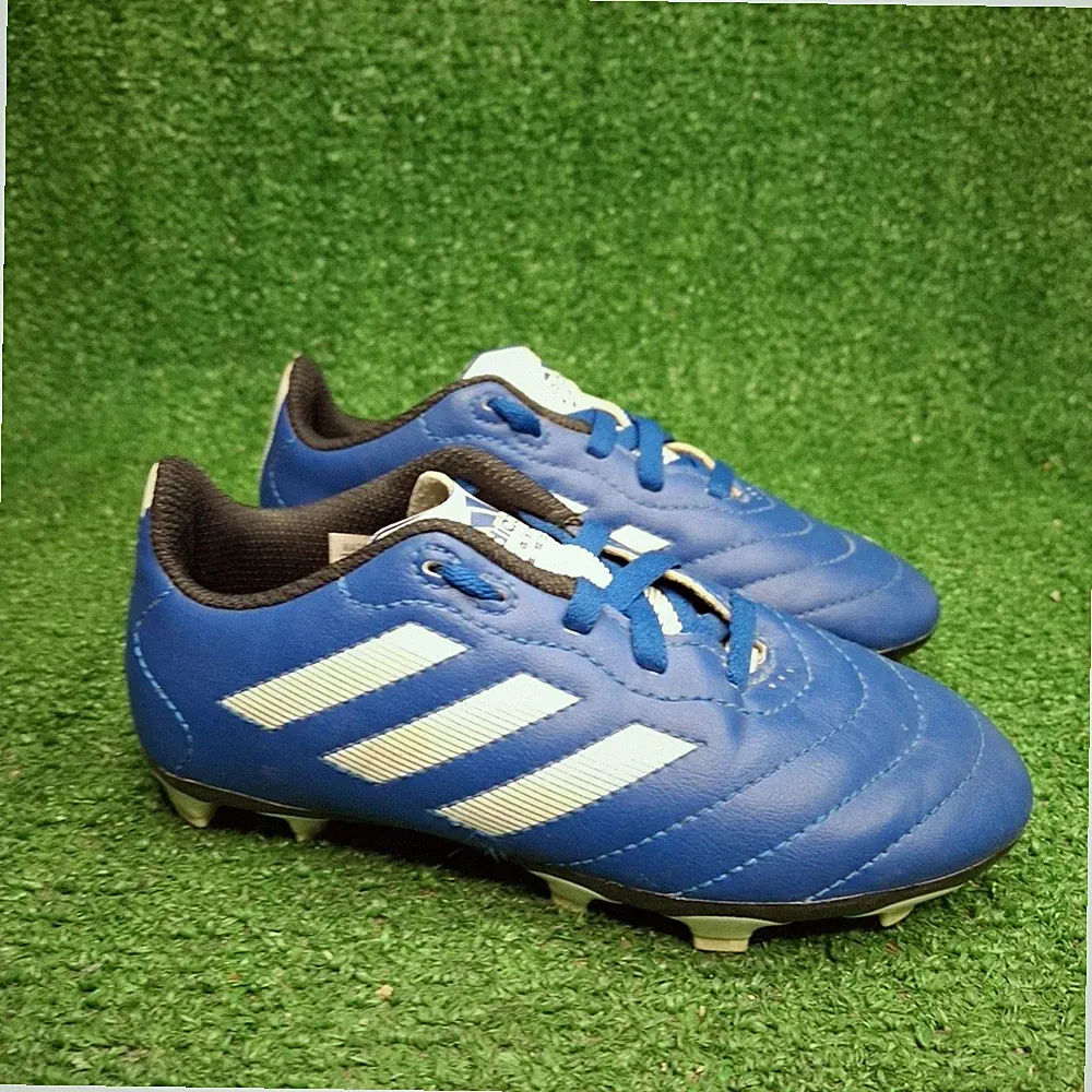 Adidas Soccer Cleats Blue White Kids Size 6 Unisex Lace Up