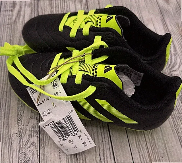 Adidas Soccer Cleats Childs 10k Toddler Black 3 Neon Yellow Youth Soccer Kids