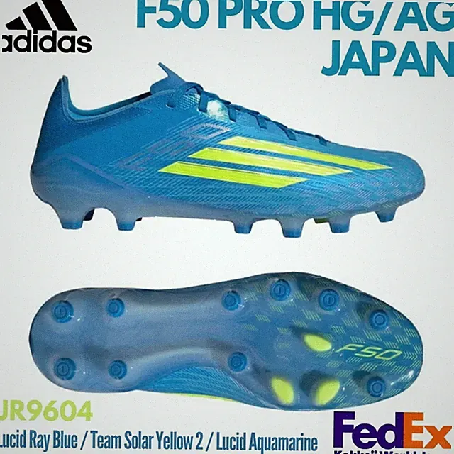 adidas Soccer Cleats F50 PRO HG/AG JAPAN Lucid Ray Blue JR9604 2026 NEW!