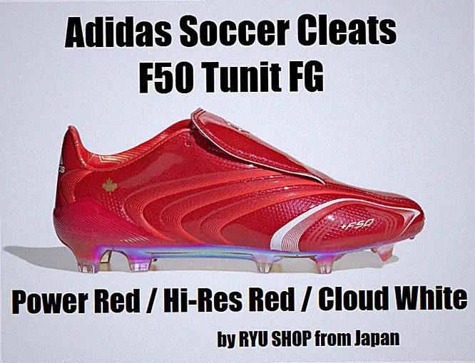 Adidas Soccer Cleats F50 Tunit FG KH8140 Power Red / Hi-Res Red / Cloud White