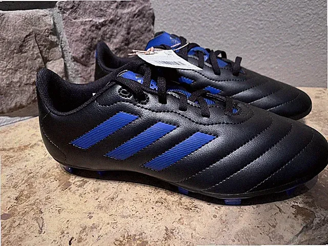 Adidas Soccer Cleats Goletto VIII Firm Ground Kids' Size 5.5 Black Lace Up New