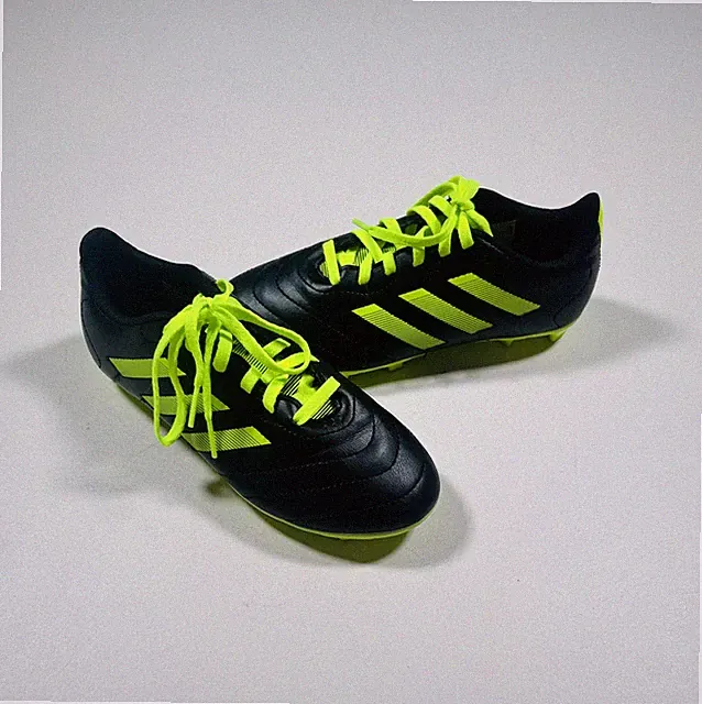 Adidas Soccer Cleats Kids Youth 3.5 Firm Ground FG Black Neon Yellow ID6118