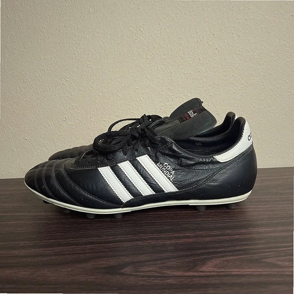 Adidas Soccer Cleats Mens 14 Copa Mundial Classic Leather Foldover Tongue Black