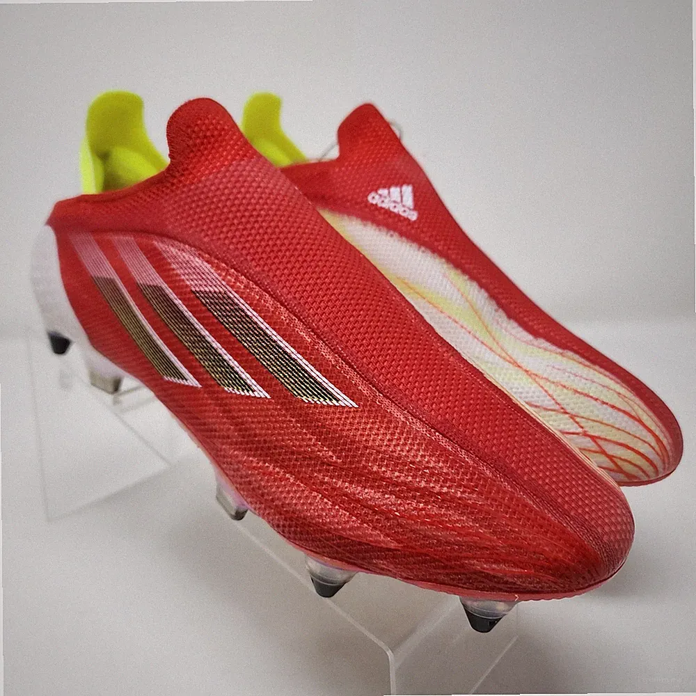 Adidas Soccer Cleats Mens 4.5 Red X Speedflow + Soft Ground Mesh Logo 3 Stripes