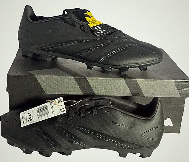 Adidas Soccer Cleats Predator Club FxG Mens Size 12 Carbon Black