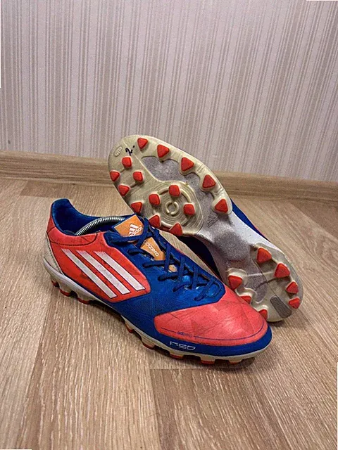Adidas Soccer Cleats Shoes F50 Adizero Orange Blue US 7 12Vintage 2012