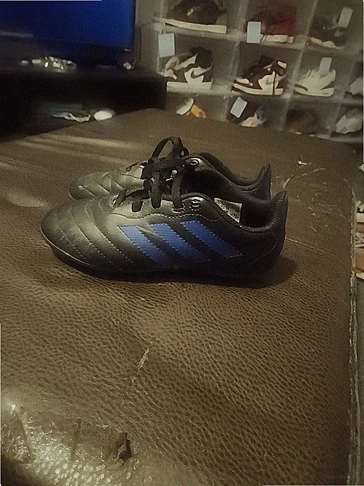 Adidas Soccer Cleats Size 11 Little Kids Black And Blue