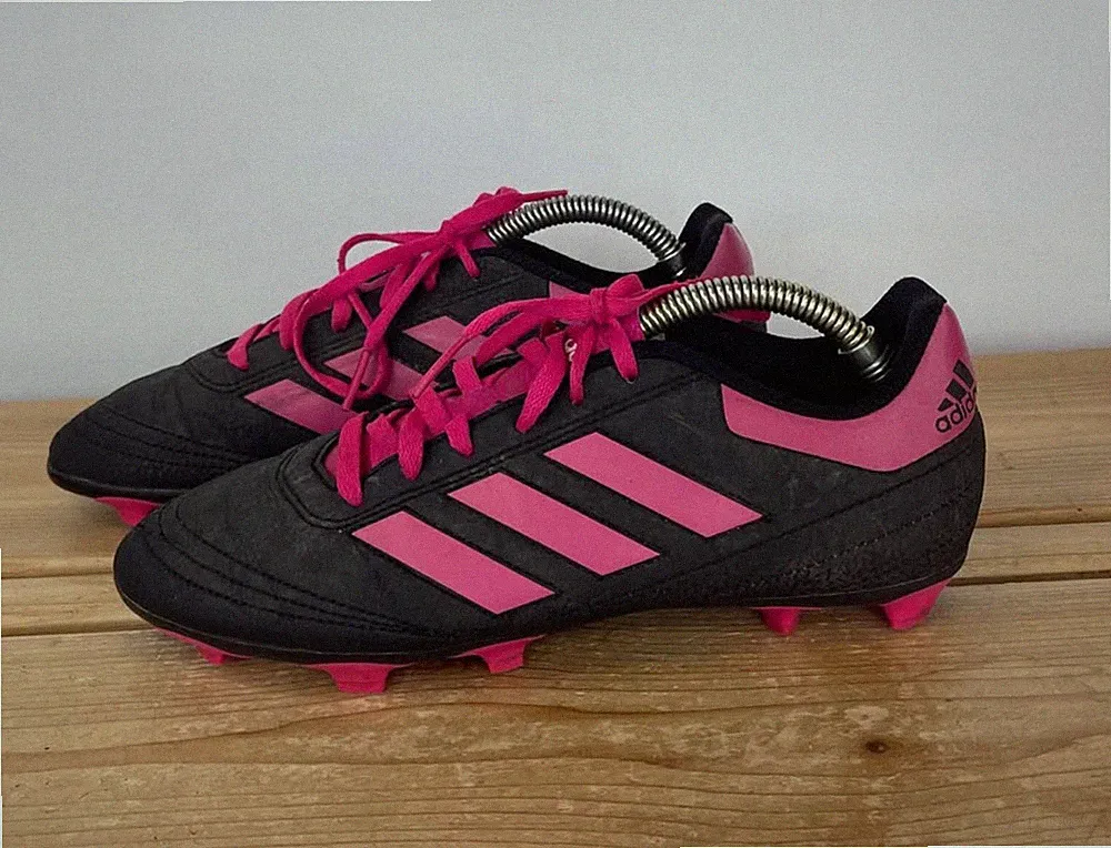 Adidas Soccer Cleats Size 4.5 / EU 36⅔ – Black & Pink Firm Ground Cleats