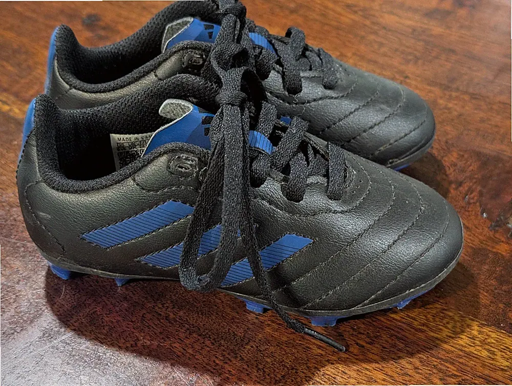Adidas Soccer Cleats Size 9.5 Little Kids Black And Blue