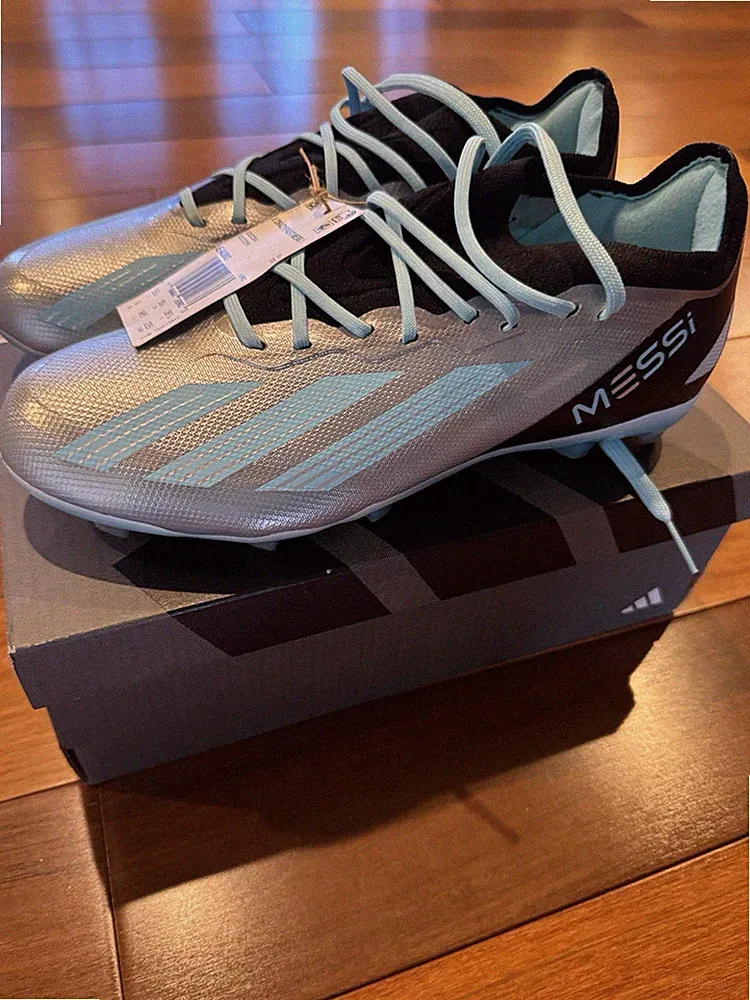 Adidas Soccer Cleats X Crazyfast Messi.1 FG J Infinito Pack Size 6 Silver Blue
