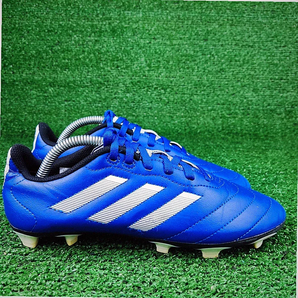 Adidas Soccer Cleats Youth 4.5 Blue Goletto VIII FG GW6162 Firm Ground Football