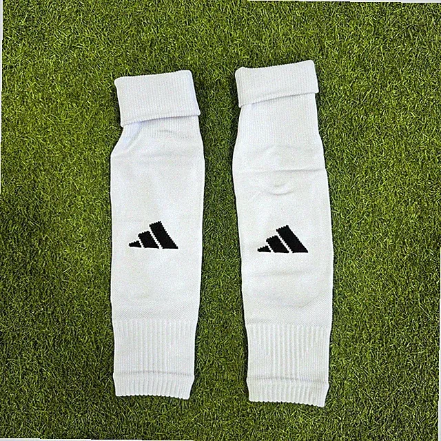 adidas Soccer Pre-Cut Shin Guard Socks Sleeve (White)