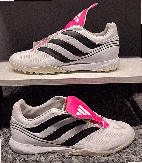 Adidas Soccer Shoes Cleats Size 8 White Pink Predator Precision.3 Turf Soccer