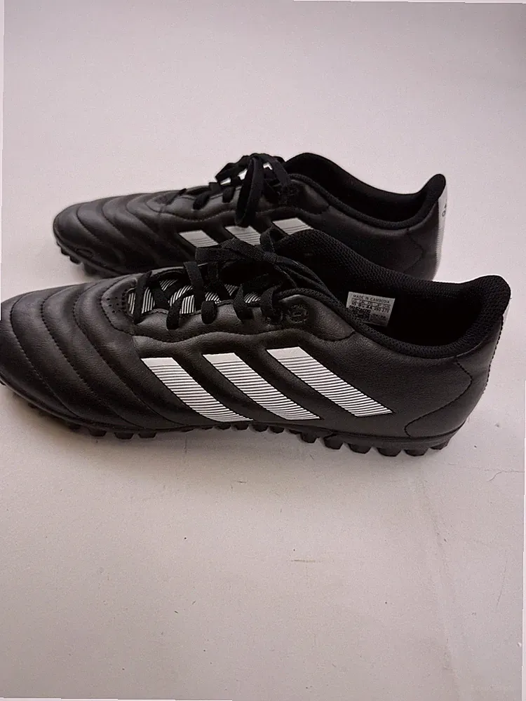 Adidas Soccer Shoes Mens Size 10 Black Turf Cleats Low Top Synthetic Outdoor