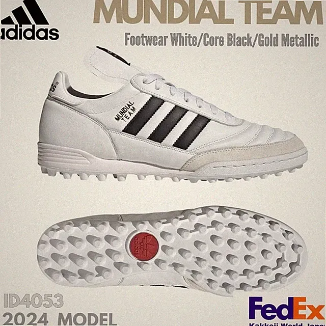 adidas Soccer shoes MUNDIAL TEAM Footwear White/Core Black ID4053 2024 NEW!!