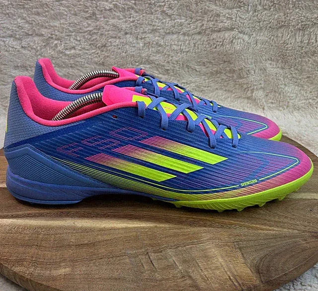 Adidas Soccer Shoes Turf Indoor F50 League TF Pink Blue IE1230 Mens Size 11.5