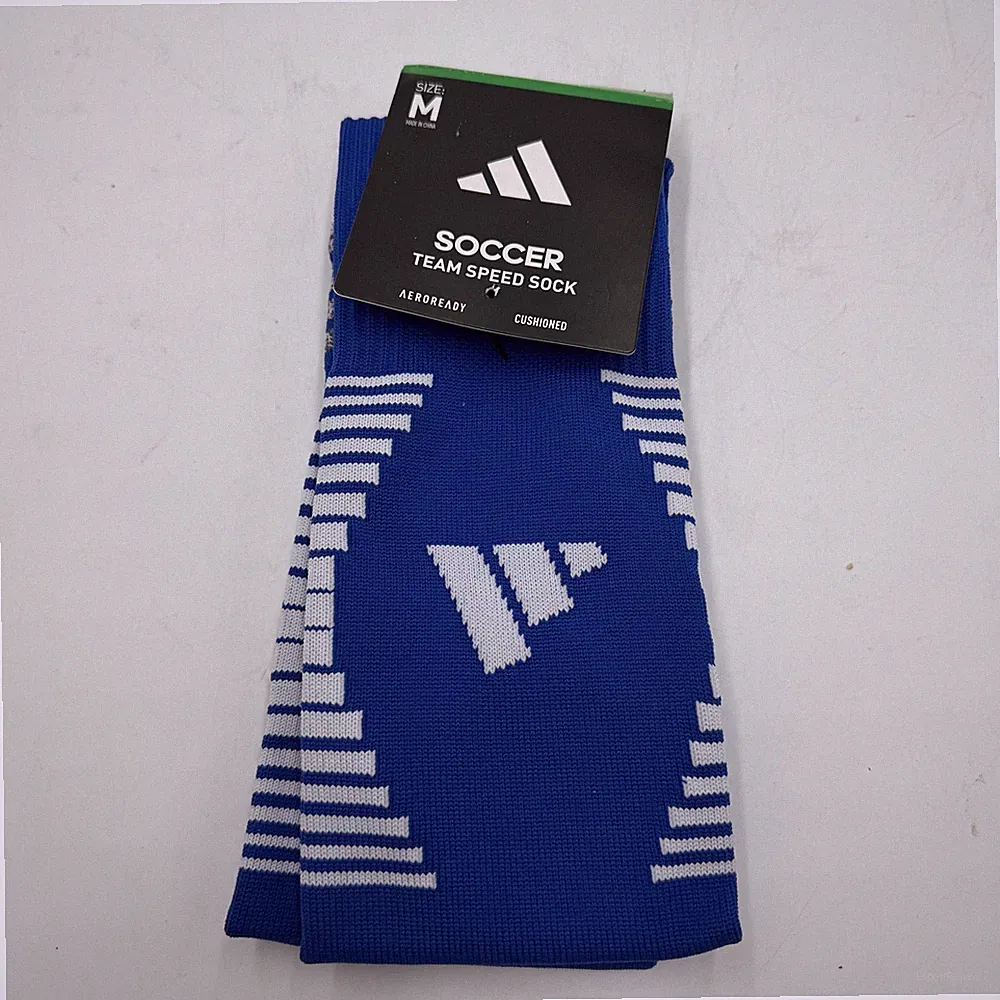 Adidas Soccer Socks Men's Medium Team Speed Blue, AEROREADY Cushioned Over Calf